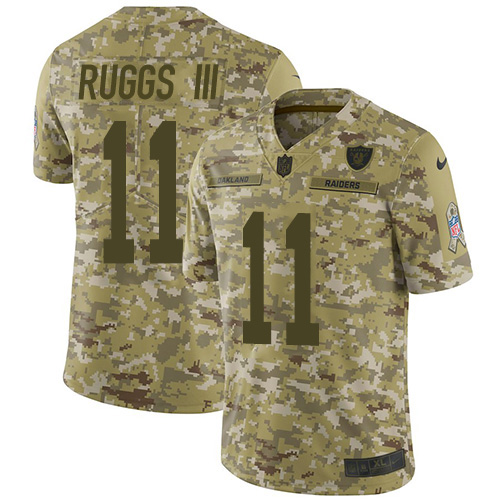 Nike Raiders #11 Henry Ruggs III Camo Youth Stitched NFL Limited 2018 Salute To Service Jersey